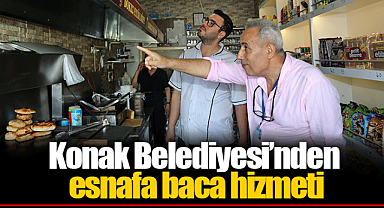 Konak Belediyesi'nden esnafa baca bakım hizmeti