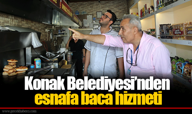 Konak Belediyesi'nden esnafa baca bakım hizmeti