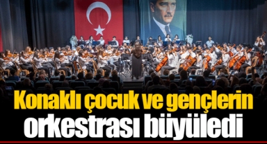 Konaklı çocuk ve gençlerin orkestrası büyüledi
