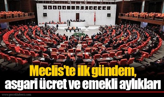 Meclis’te ilk gündem, asgari ücret ve emekli aylıkları