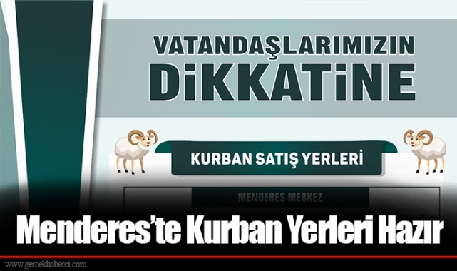 Menderes’te Kurban Yerleri Hazır
