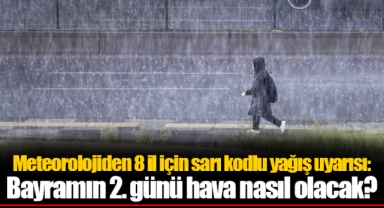 Meteorolojiden 8 il için sarı kodlu yağış uyarısı: Bayramın 2. günü hava nasıl olacak?