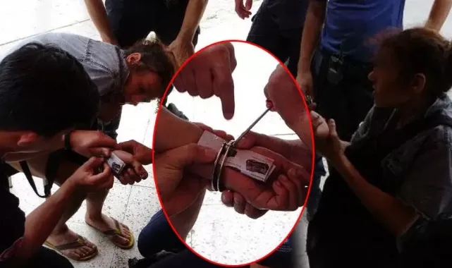 Sokakta kolu kelepçeli kadın polisi alarma geçirdi! Gerçek 20 dakika sonra ortaya çıktı