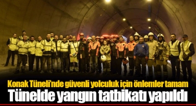 Tünelde yangın tatbikatı yapıldı