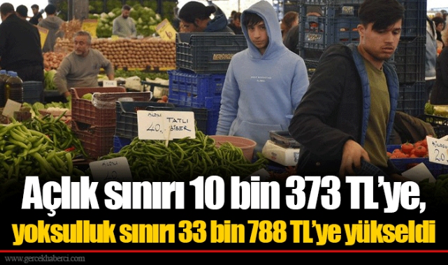 Türk-İş verileri: Açlık sınırı 10 bin 373 TL’ye, yoksulluk sınırı 33 bin 788 TL’ye yükseldi