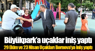 29 Ekim ve 23 Nisan Uçakları Bornova’ya iniş yaptı