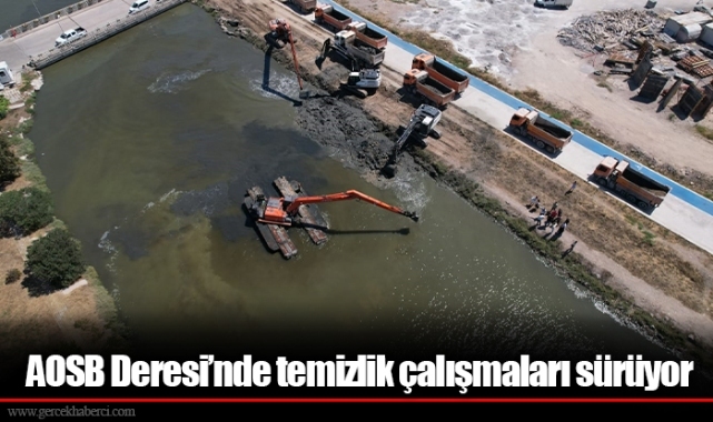 AOSB Deresi’nde temizlik çalışmaları sürüyor