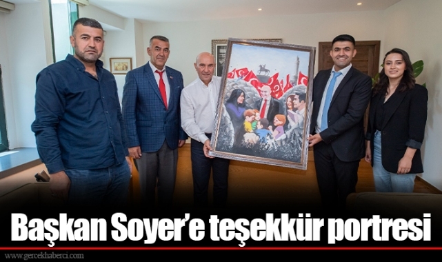 Başkan Soyer’e teşekkür portresi