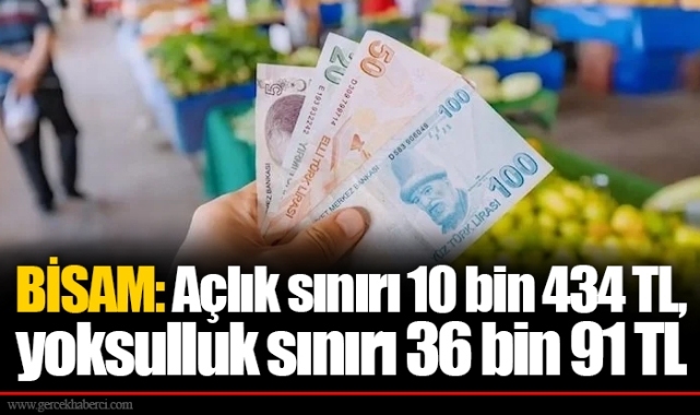 BİSAM: Açlık sınırı 10 bin 434 TL, yoksulluk sınırı 36 bin 91 TL
