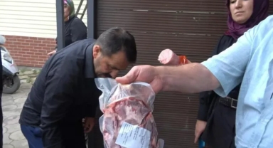 Bursa'da kurban eti yerine salam vermişlerdi: Baba-oğul tutuklandı