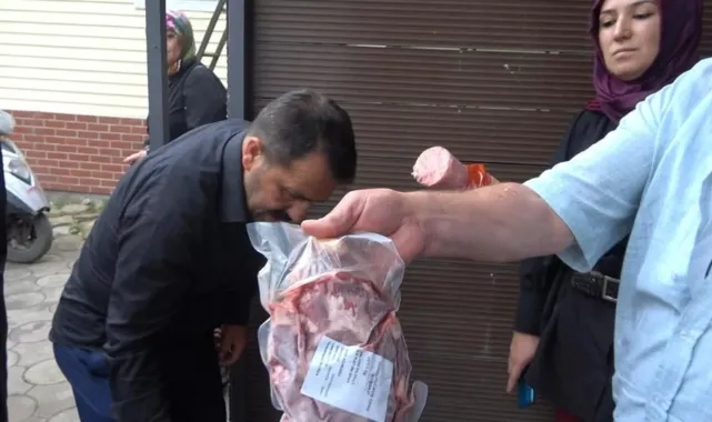 Bursa'da kurban eti yerine salam vermişlerdi: Baba-oğul tutuklandı
