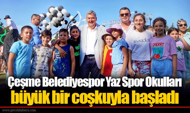 Çeşme Belediyespor Yaz Spor Okulları büyük bir coşkuyla başladı