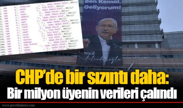 CHP’de bir sızıntı daha: Bir milyon üyenin verileri çalındı