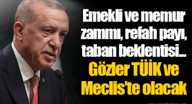 Emekli ve memur zammı, refah payı, taban beklentisi... Gözler TÜİK ve Meclis’te olacak