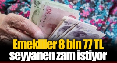 Emekliler 8 bin 77 TL seyyanen zam istiyor