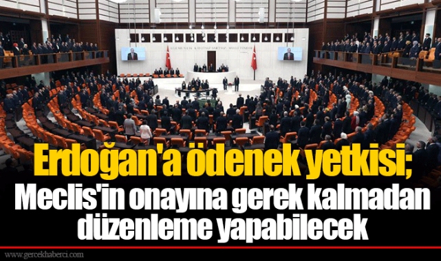 Erdoğan'a ödenek yetkisi; Meclis'in onayına gerek kalmadan düzenleme yapabilecek