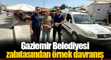 Gaziemir Belediyesi zabıtasından örnek davranış