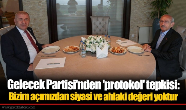 Gelecek Partisi'nden 'protokol' tepkisi: Bizim açımızdan siyasi ve ahlaki değeri yoktur
