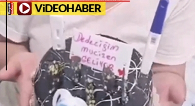 Hamilelik videosu gündem oldu: Pastaya mum yerine gebelik testi batırdılar