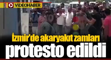 İzmir'de akaryakıt zamları protesto edildi