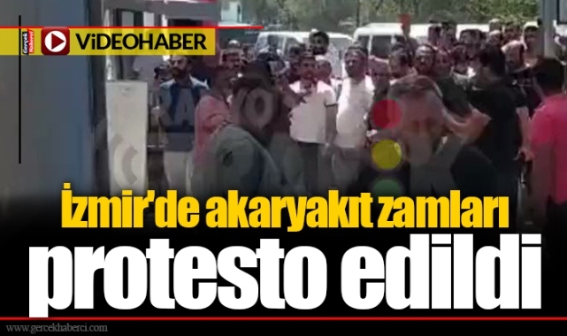 İzmir'de akaryakıt zamları protesto edildi