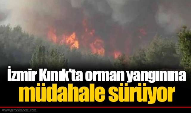 İzmir Kınık'ta orman yangınına müdahale sürüyor