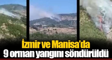 İzmir ve Manisa’da 9 orman yangını söndürüldü