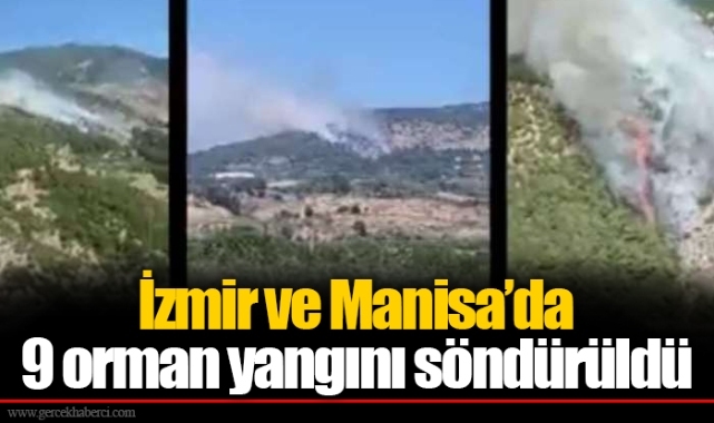 İzmir ve Manisa’da 9 orman yangını söndürüldü