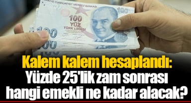 Kalem kalem hesaplandı: Yüzde 25'lik zam sonrası hangi emekli ne kadar alacak?