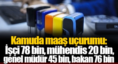 Kamuda maaş uçurumu: İşçi 78 bin, mühendis 20 bin, genel müdür 45 bin, bakan 76 bin