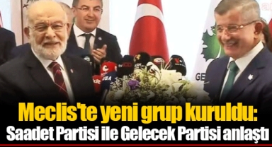 Meclis'te yeni grup kuruldu: Saadet Partisi ile Gelecek Partisi anlaştı