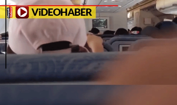 Türbülansa giren uçakta yolcular tavana çarptı