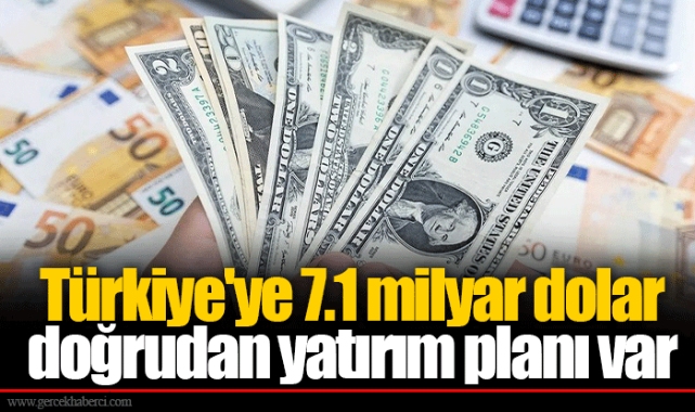Türkiye'ye 7.1 milyar dolar doğrudan yatırım planı var