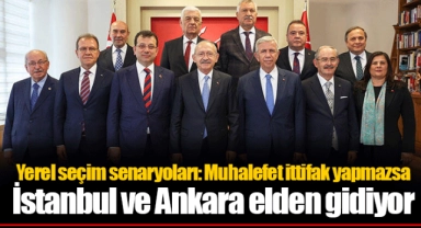 Yerel seçim senaryoları: Muhalefet ittifak yapmazsa İstanbul ve Ankara elden gidiyor