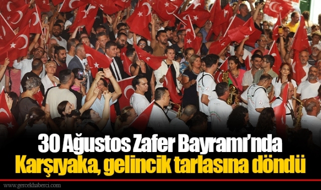 30 Ağustos Zafer Bayramı’nda Karşıyaka, gelincik tarlasına döndü