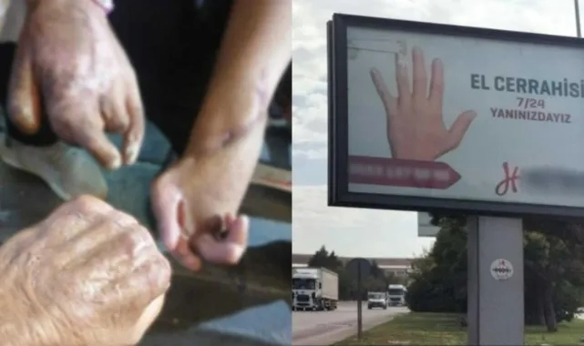 8 yılda en az 9 işçinin ellerini kaybettiği fabrikanın girişine konulan reklam panosu pes dedirtti