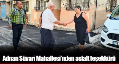 Adnan Süvari Mahallesi'nden asfalt teşekkürü