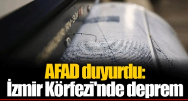 AFAD duyurdu: İzmir Körfezi'nde deprem