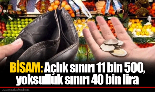 BİSAM: Açlık sınırı 11 bin 500, yoksulluk sınırı 40 bin lira