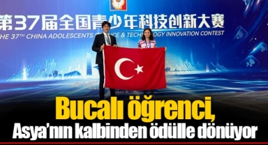 Bucalı öğrenci, Asya’nın kalbinden ödülle dönüyor
