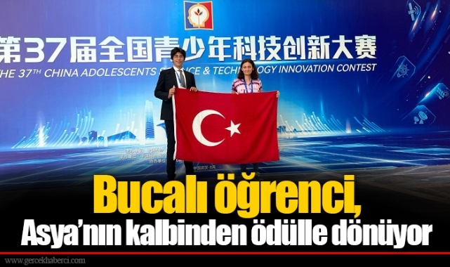 Bucalı öğrenci, Asya’nın kalbinden ödülle dönüyor