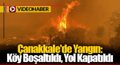 Çanakkale'de Yangın: Köy Boşaltıldı, Yol Kapatıldı