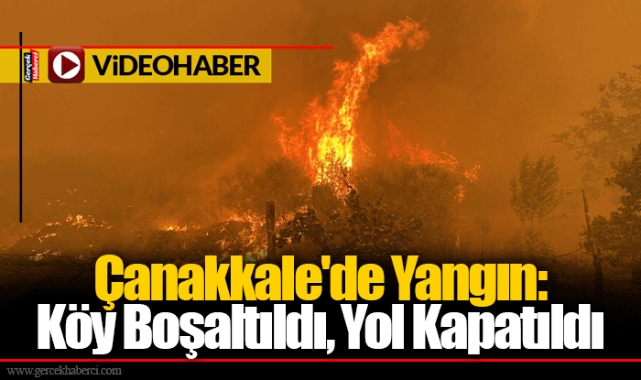 Çanakkale'de Yangın: Köy Boşaltıldı, Yol Kapatıldı