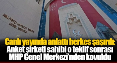 Canlı yayında anlattı herkes şaşırdı: Anket şirketi sahibi o teklif sonrası MHP Genel Merkezi'nden kovuldu