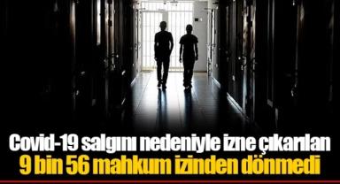 Covid-19 salgını nedeniyle izne çıkarılan 9 bin 56 mahkum izinden dönmedi