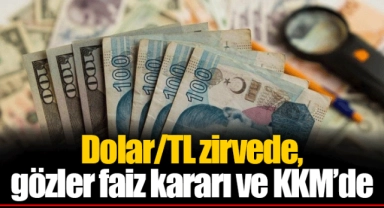 Dolar/TL zirvede, gözler faiz kararı ve KKM'de