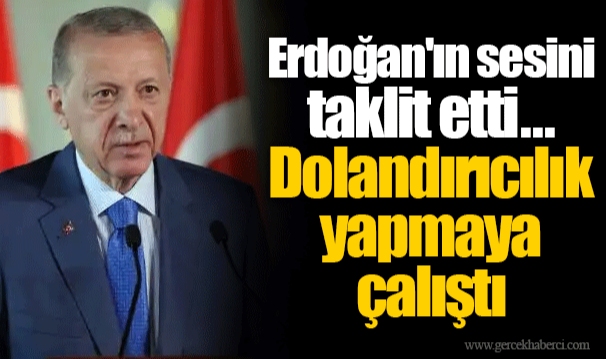 Erdoğan'ın sesini taklit etti... Dolandırıcılık yapmaya çalıştı