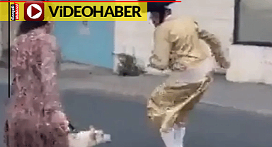 Eşarp takmadığı için hedef gösterildi devreye köpeği girdi