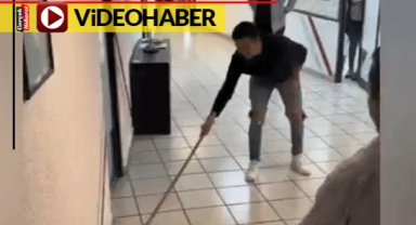 Fare personelin üzerine gidince ortaya güldüren görüntüler çıktı