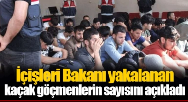 İçişleri Bakanı yakalanan kaçak göçmenlerin sayısını açıkladı